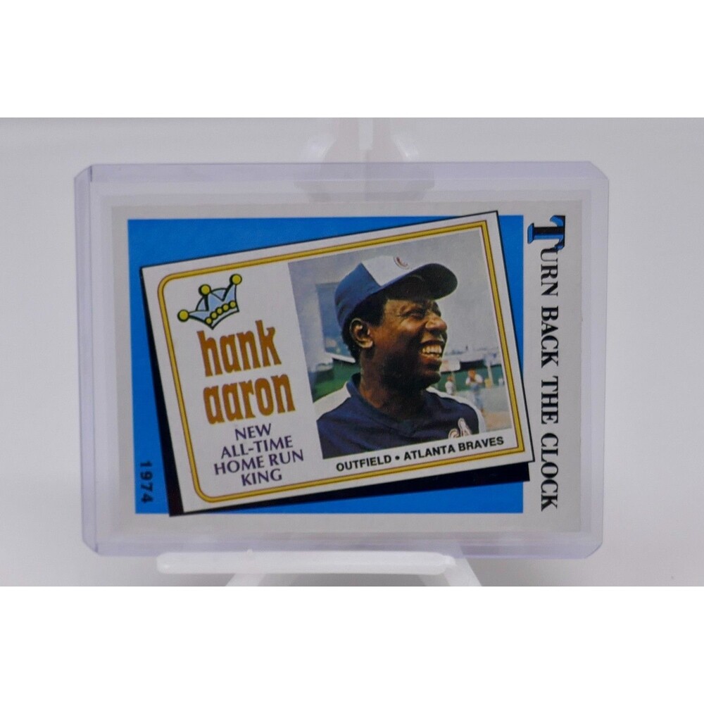 1989 Topps #663 Hank Aaron Turn Back The Clock Braves Loose Card
